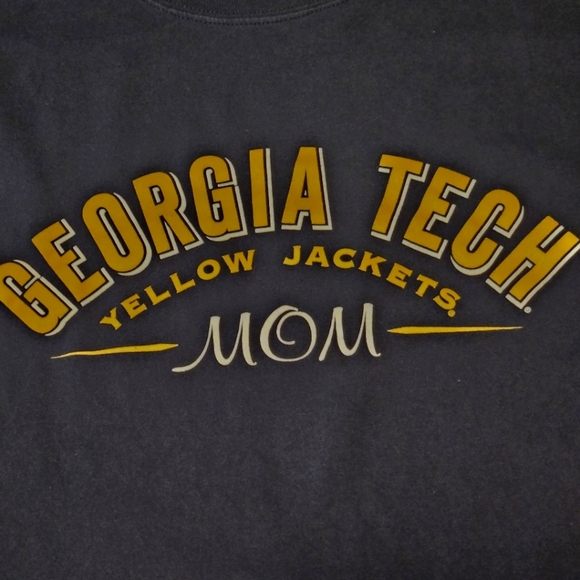Champion Georgia Tech Yellow Jackets Mom Short Sleeve Black and Yellow Women's M - Picture 2 of 9